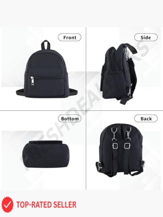 Mini Nylon Backpack Lightweight Casual Daypack Detachable Shoulder Strap main image 6